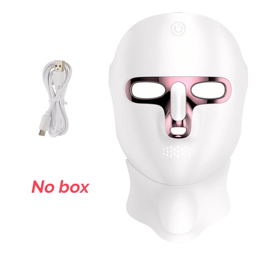Máscara LED Facial 7 Cores — Silicone Flexível + 3 Intensidades