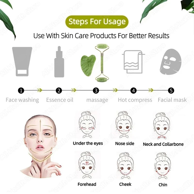 Kit Gua Sha + Rolo de Jade