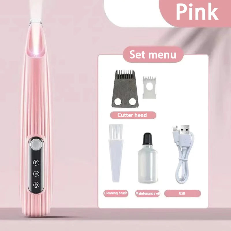 Cortador de Unhas Elétrico Pet — Silencioso + LED + USB