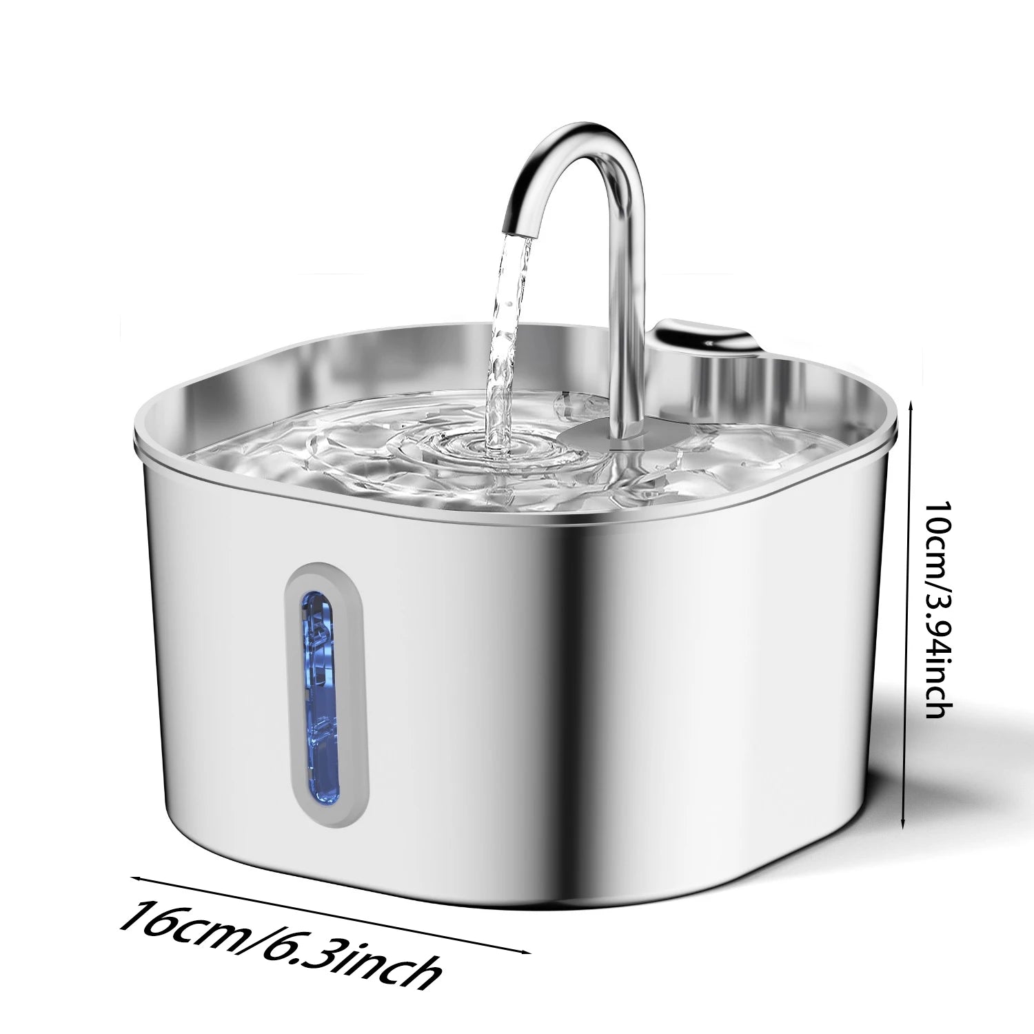 Fonte de Água Automática Pet 2.2L — Inox + Filtro para Cão e Gato