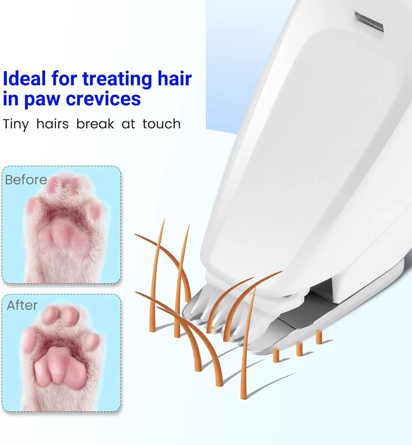 Cortador de Unhas Elétrico Pet — Silencioso + LED + USB