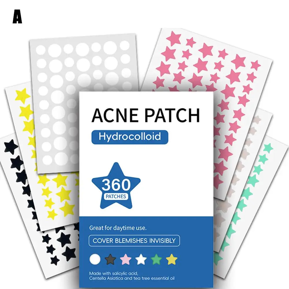 Patches Anti-Acne Hidrocoloides — Pack 360 unidades Coloridas