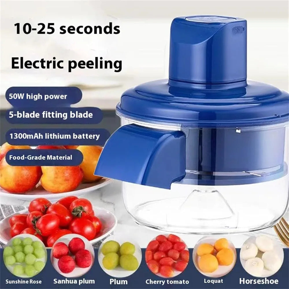 Descascador Elétrico Recarregável — Batata + Frutas + Legumes