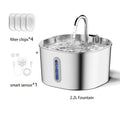 Fonte de Água Automática Pet 2.2L — Inox + Filtro para Cão e Gato