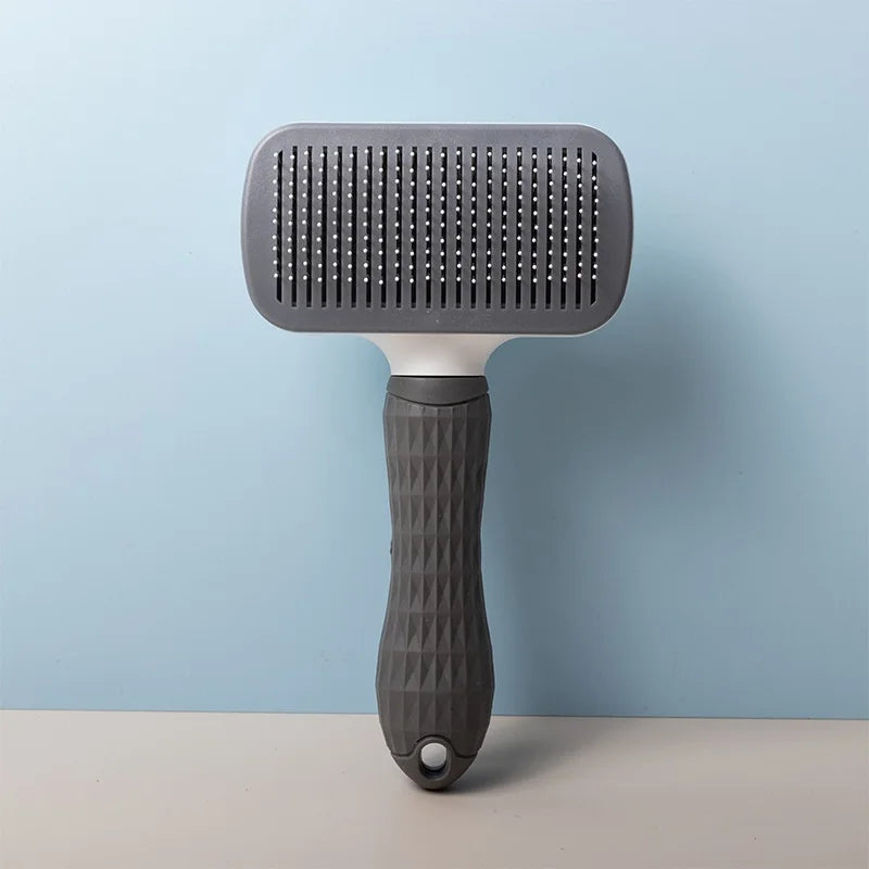 Escova Auto-Clean Pet — Botão Ejetor de Pelo para Cão e Gato