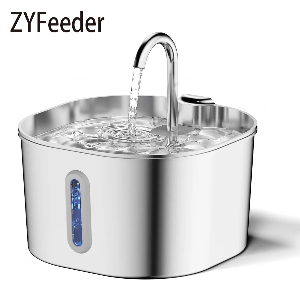 Fonte de Água Automática Pet 2.2L — Inox + Filtro para Cão e Gato