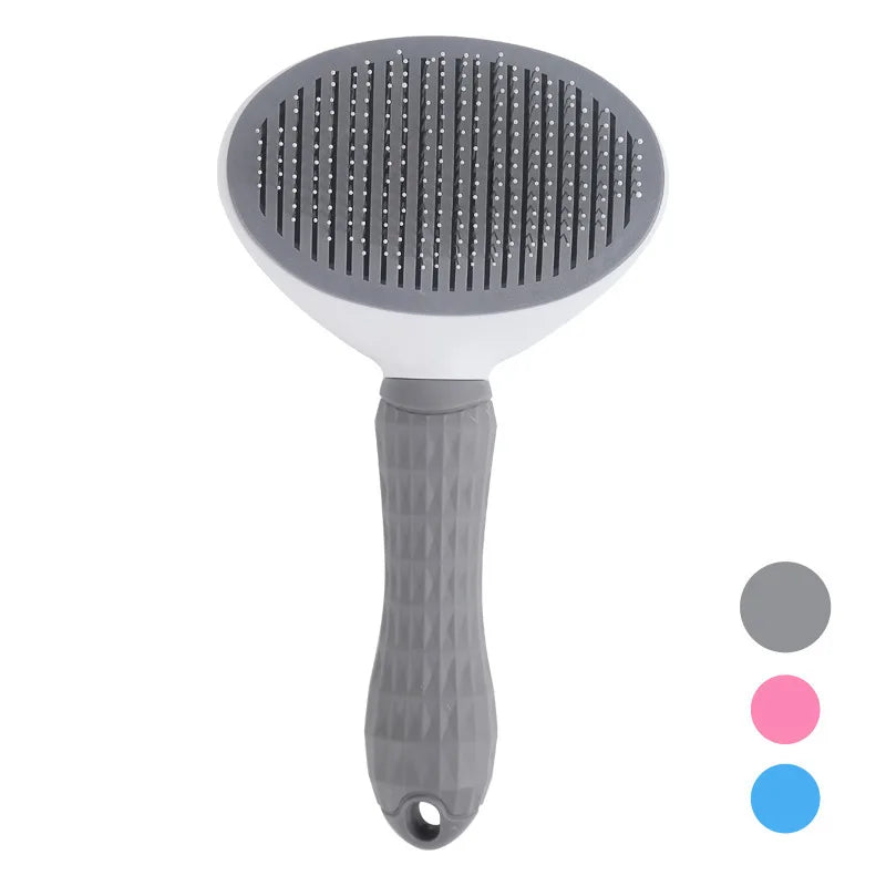 Escova Auto-Clean Pet — Botão Ejetor de Pelo para Cão e Gato
